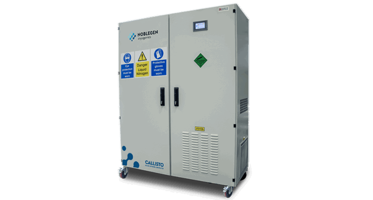New Noblegen LN-series liquid nitrogen generator, 3/4 left-facing product view